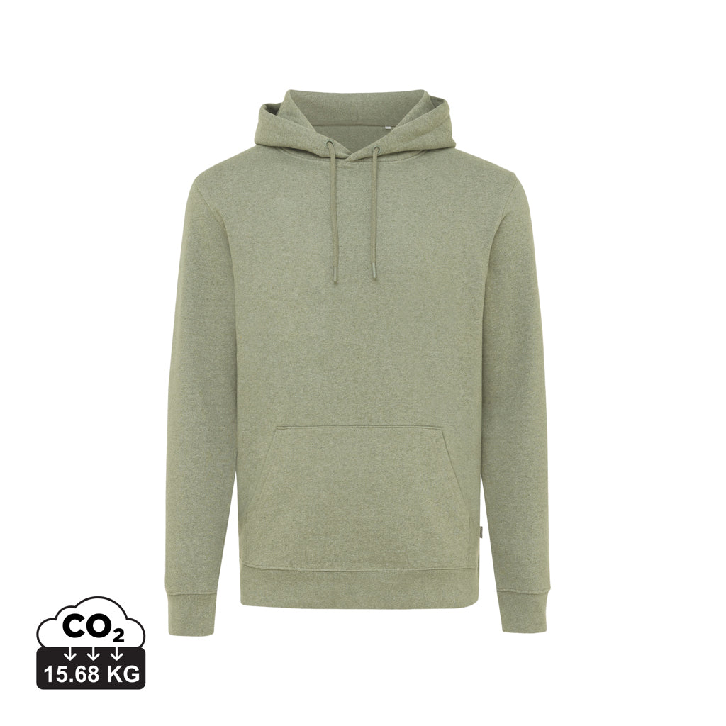 IQONIQ Torres ungefärbter Hoodie aus recycelter Baumwolle – heather green