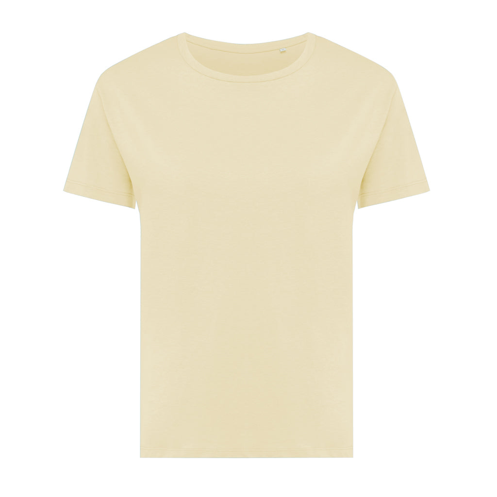 IQONIQ Yala Damen T-Shirt aus recycelter Baumwolle – cream yellow
