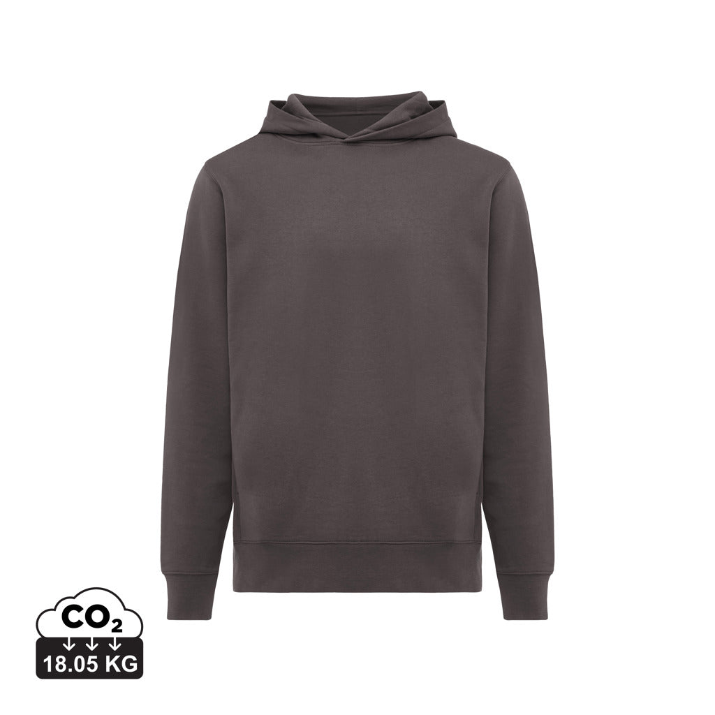 IQONIQ Yengo Hoodie mit Seitentaschen aus rec. Baumwolle – anthrazit