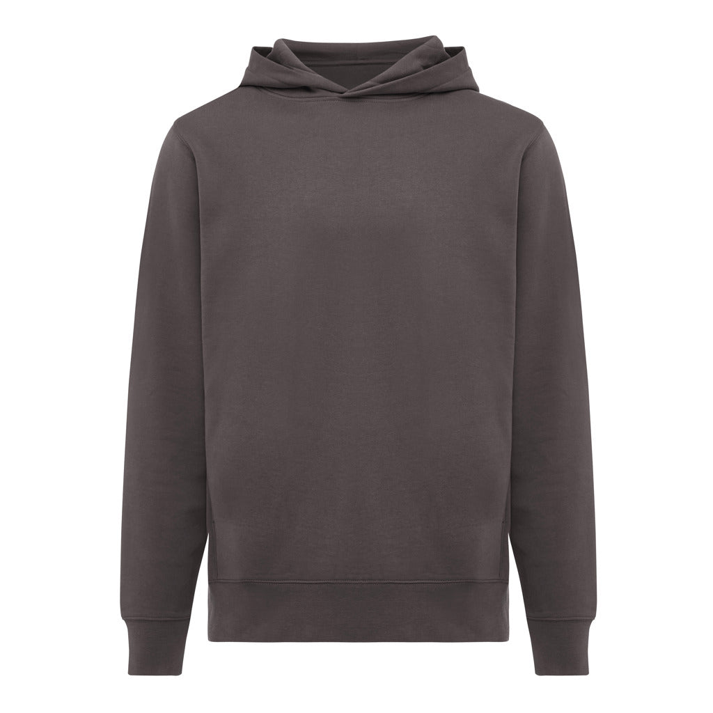 IQONIQ Yengo Hoodie mit Seitentaschen aus rec. Baumwolle – anthrazit
