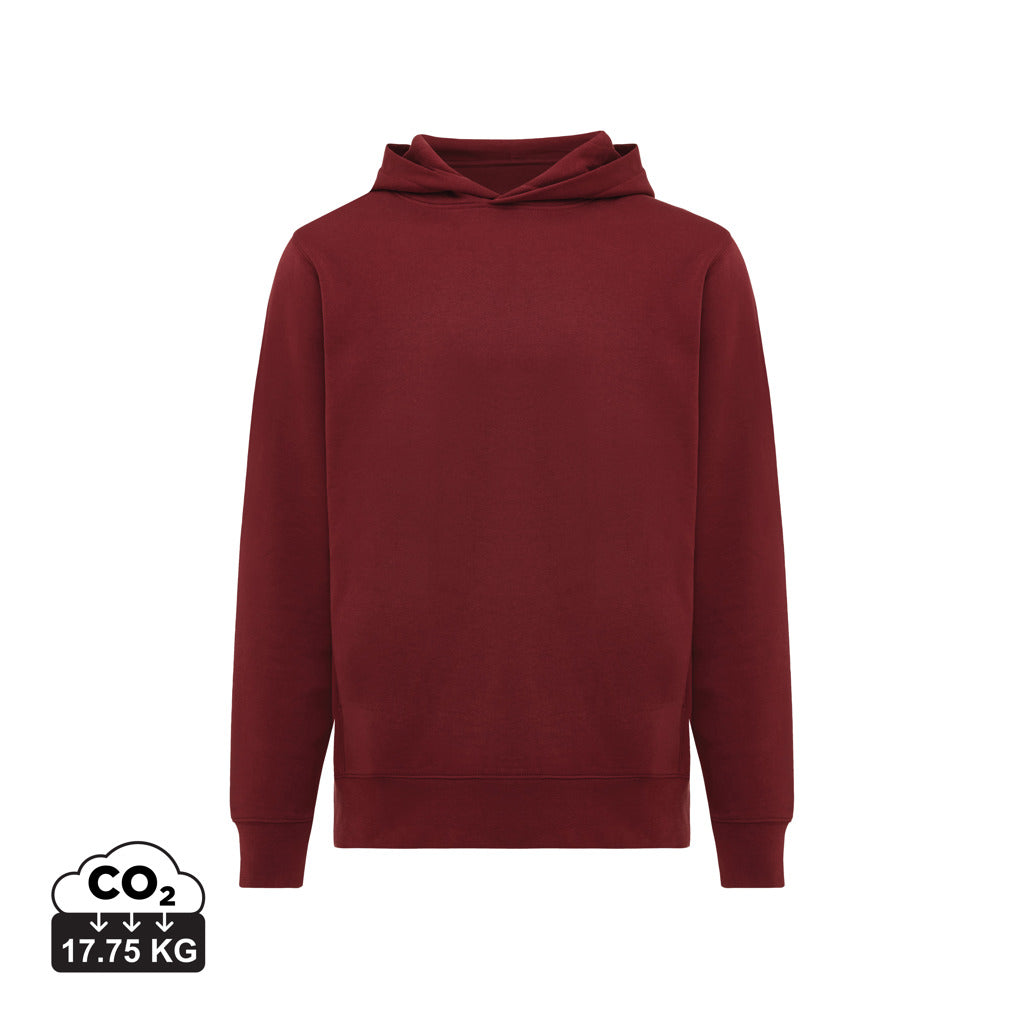 IQONIQ Yengo Hoodie mit Seitentaschen aus rec. Baumwolle – burgunderrot