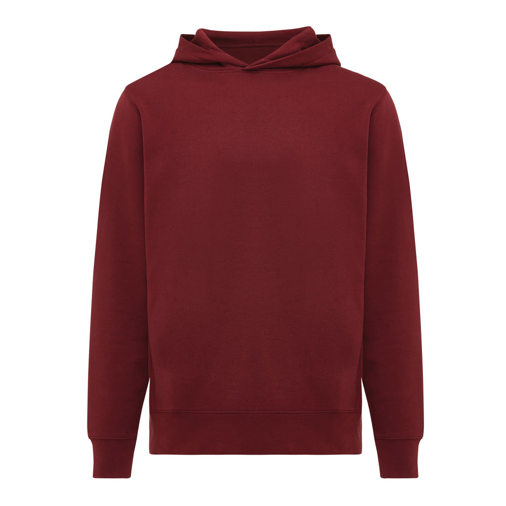 IQONIQ Yengo Hoodie mit Seitentaschen aus rec. Baumwolle – burgunderrot