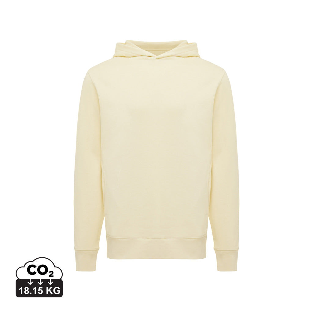 IQONIQ Yengo Hoodie mit Seitentaschen aus rec. Baumwolle – cream yellow