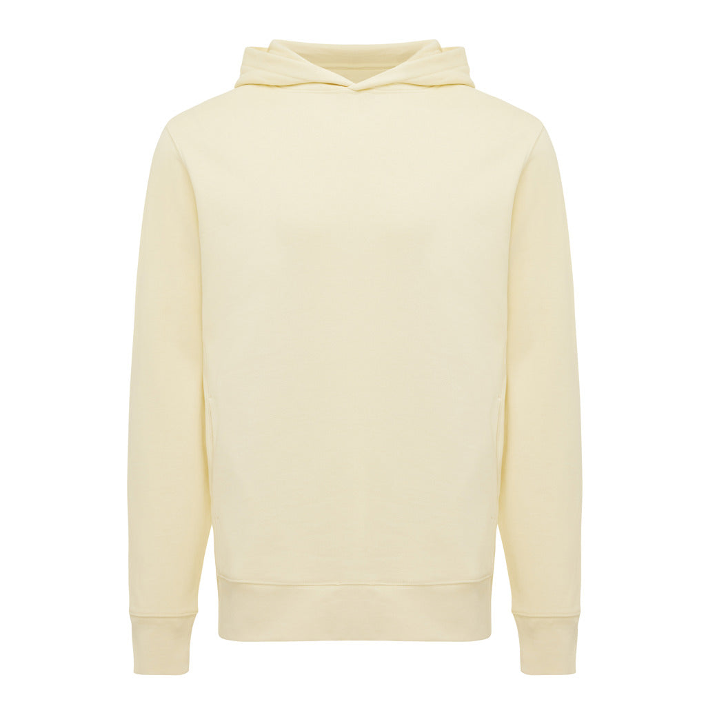 IQONIQ Yengo Hoodie mit Seitentaschen aus rec. Baumwolle – cream yellow