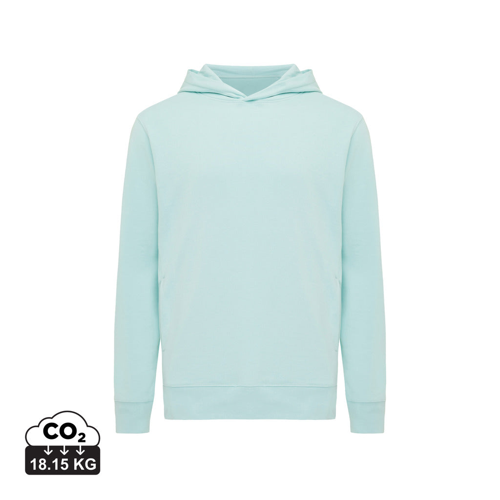 IQONIQ Yengo Hoodie mit Seitentaschen aus rec. Baumwolle – crushed mint