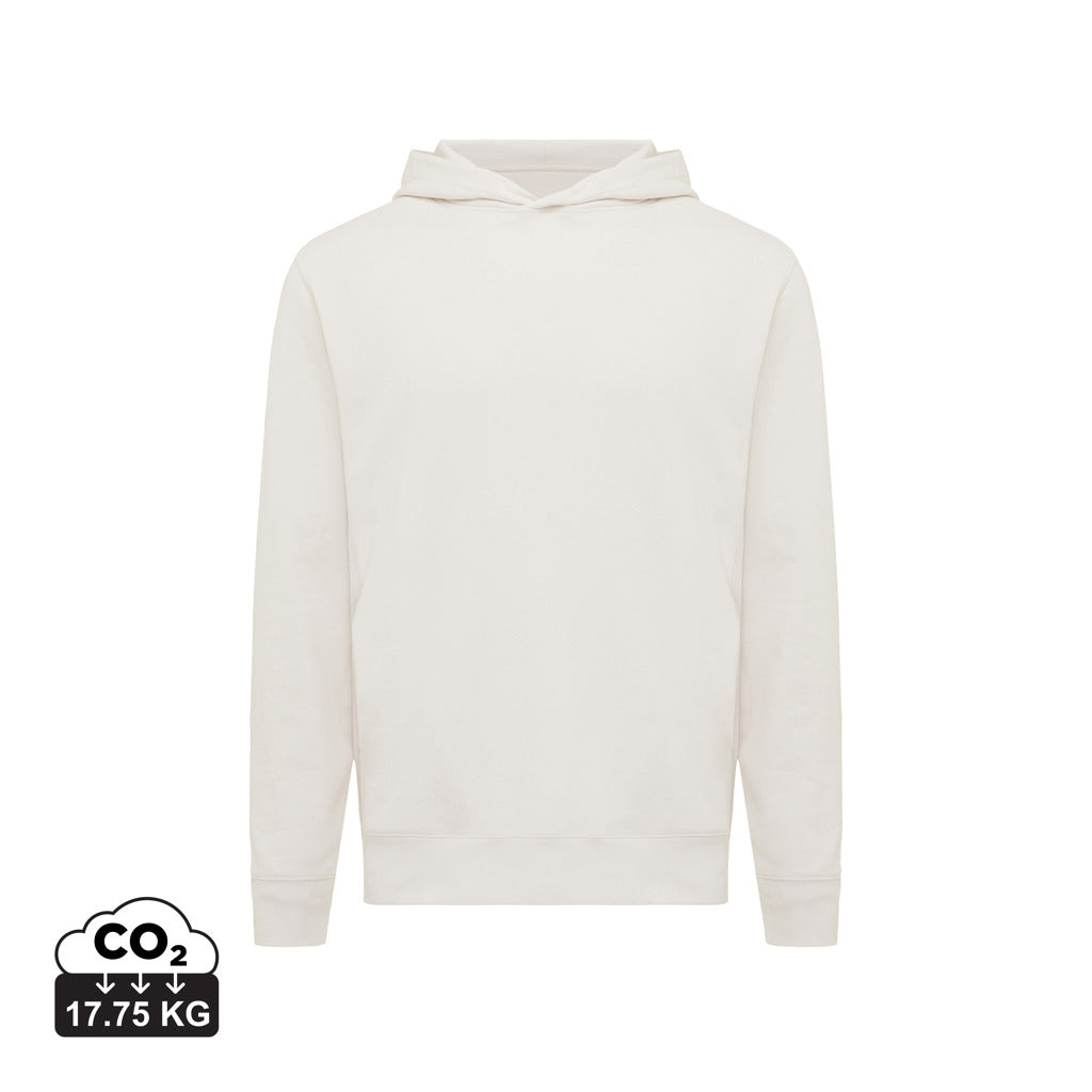 IQONIQ Yengo Hoodie mit Seitentaschen aus rec. Baumwolle – ivory white