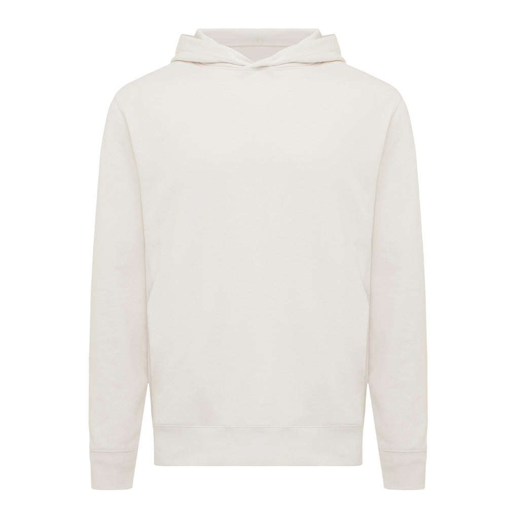 IQONIQ Yengo Hoodie mit Seitentaschen aus rec. Baumwolle – ivory white
