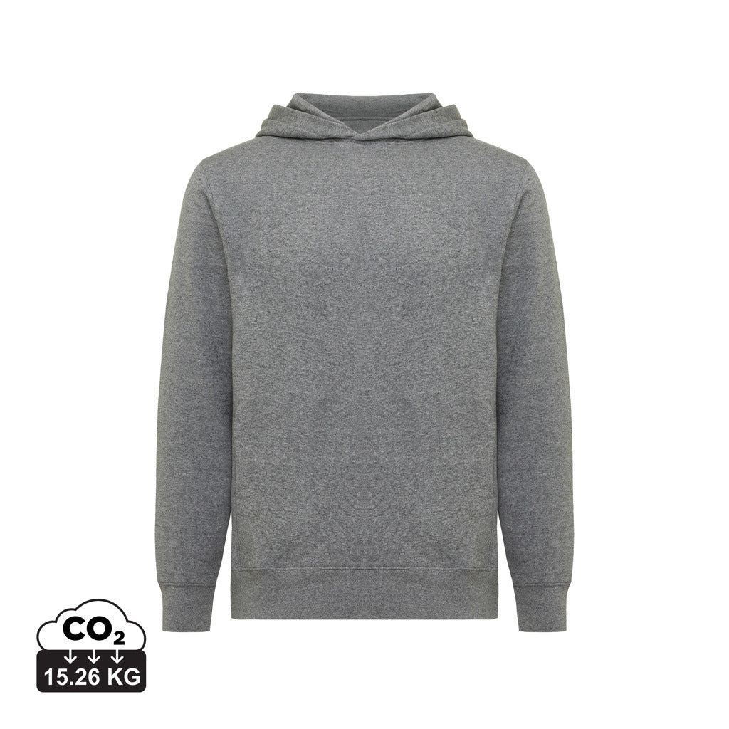 IQONIQ Yengo Hoodie mit Seitentaschen aus rec. Baumwolle – light heather anthracite