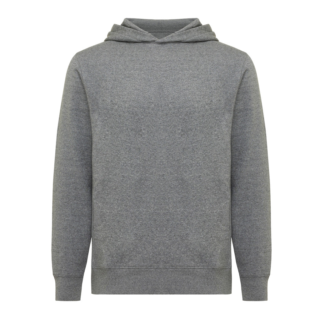 IQONIQ Yengo Hoodie mit Seitentaschen aus rec. Baumwolle – light heather anthracite
