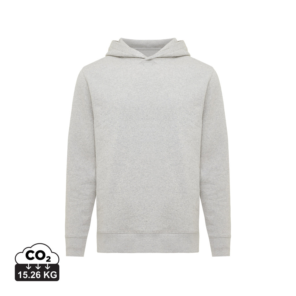 IQONIQ Yengo Hoodie mit Seitentaschen aus rec. Baumwolle – light heather grey