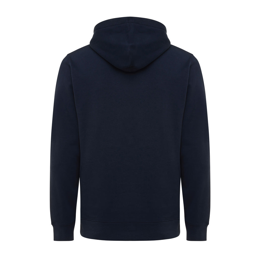 IQONIQ Yengo Hoodie mit Seitentaschen aus rec. Baumwolle – navy blau