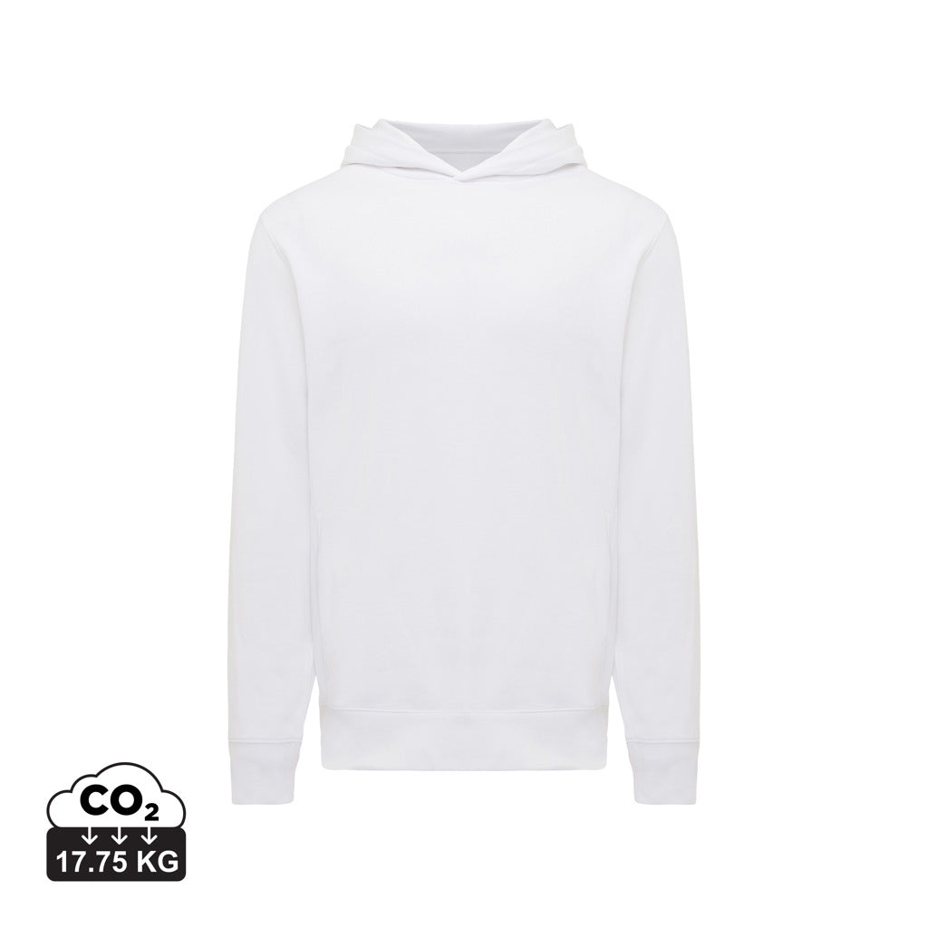 IQONIQ Yengo Hoodie mit Seitentaschen aus rec. Baumwolle – recycled white