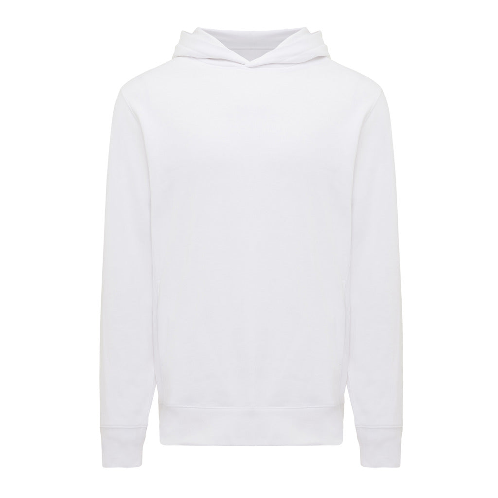IQONIQ Yengo Hoodie mit Seitentaschen aus rec. Baumwolle – recycled white