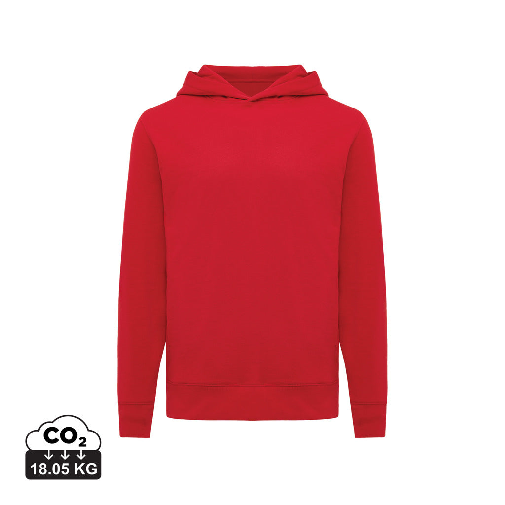IQONIQ Yengo Hoodie mit Seitentaschen aus rec. Baumwolle – rot