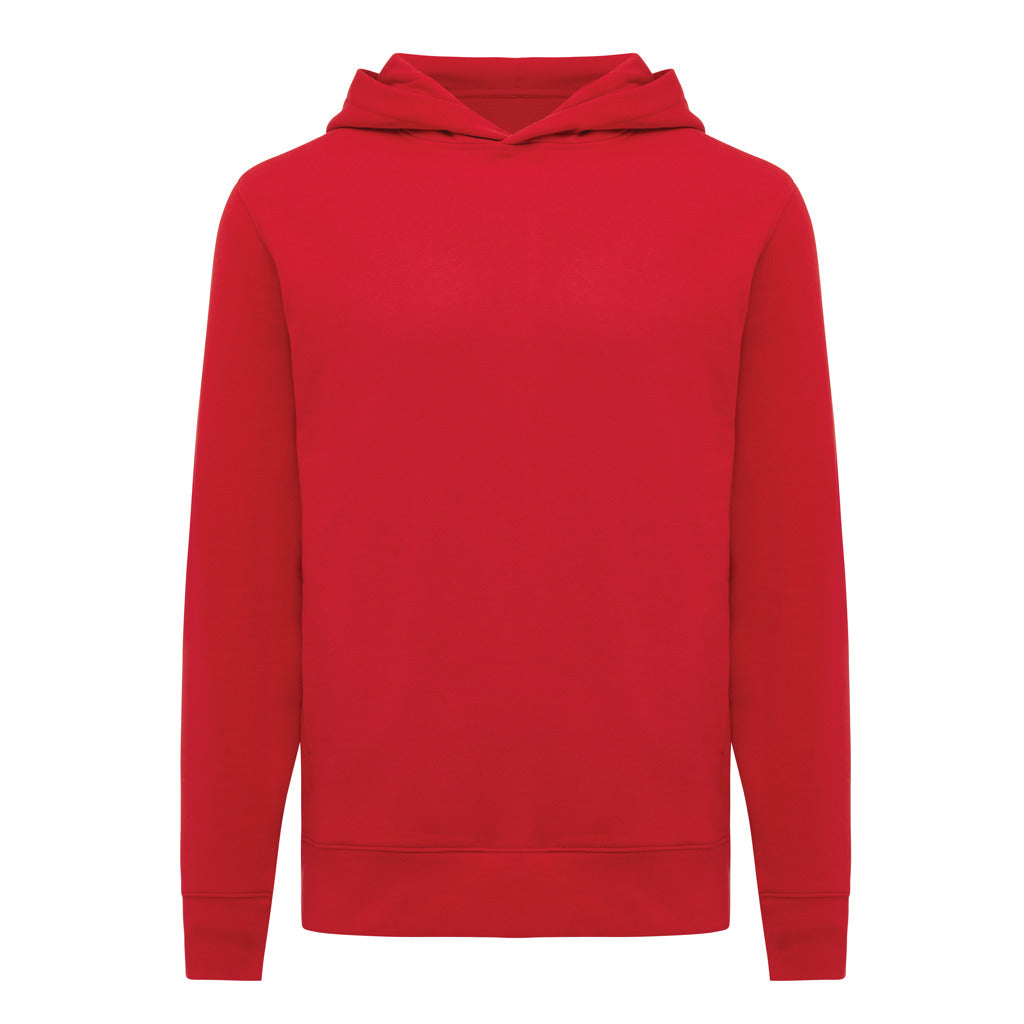 IQONIQ Yengo Hoodie mit Seitentaschen aus rec. Baumwolle – rot