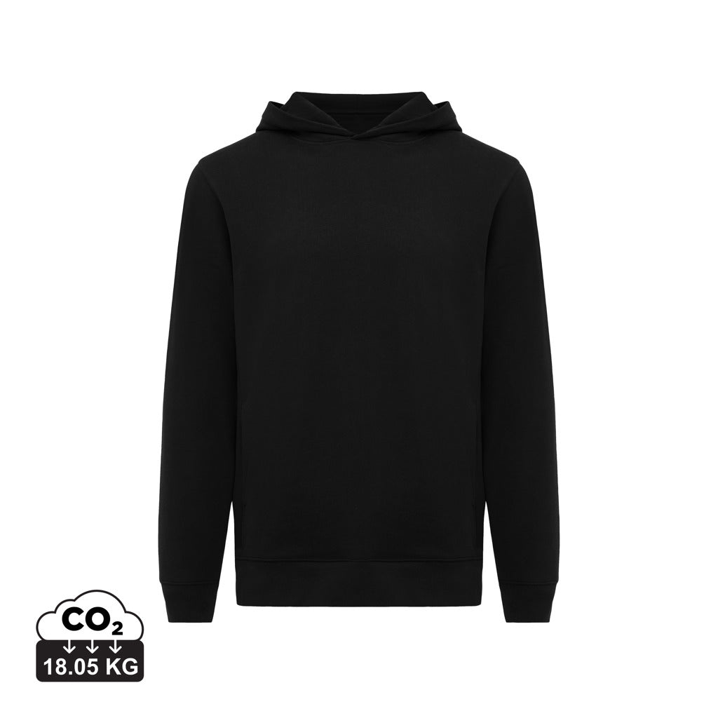 IQONIQ Yengo Hoodie mit Seitentaschen aus rec. Baumwolle – schwarz