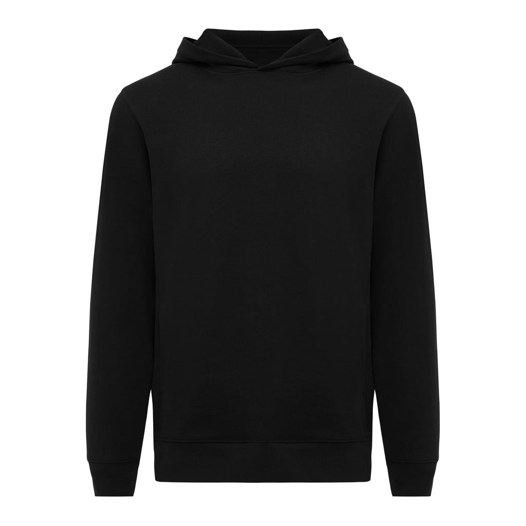 IQONIQ Yengo Hoodie mit Seitentaschen aus rec. Baumwolle – schwarz