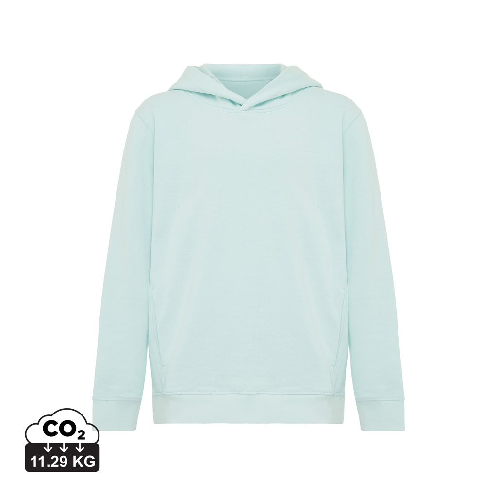 IQONIQ Yengo KidsHoodie mit Seitentaschen aus rec. Baumwolle – crushed mint