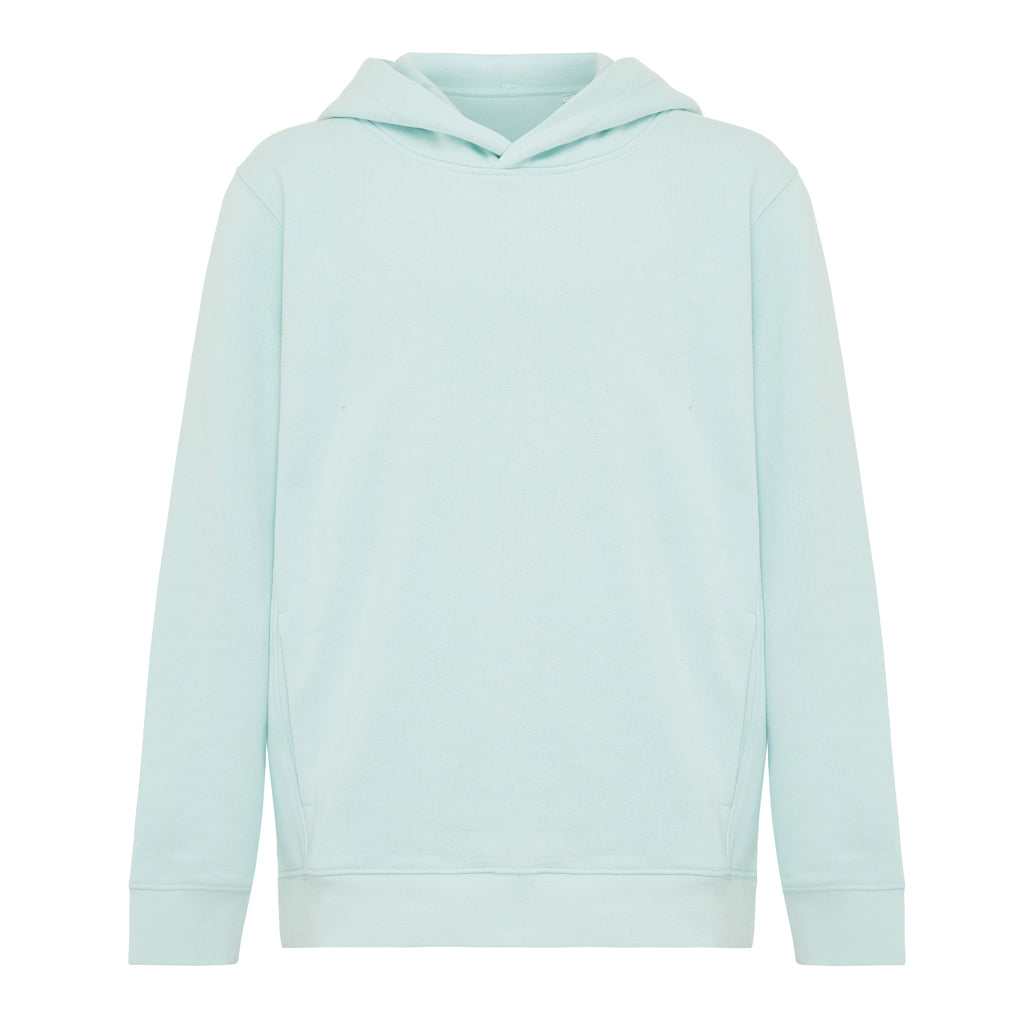 IQONIQ Yengo KidsHoodie mit Seitentaschen aus rec. Baumwolle – crushed mint