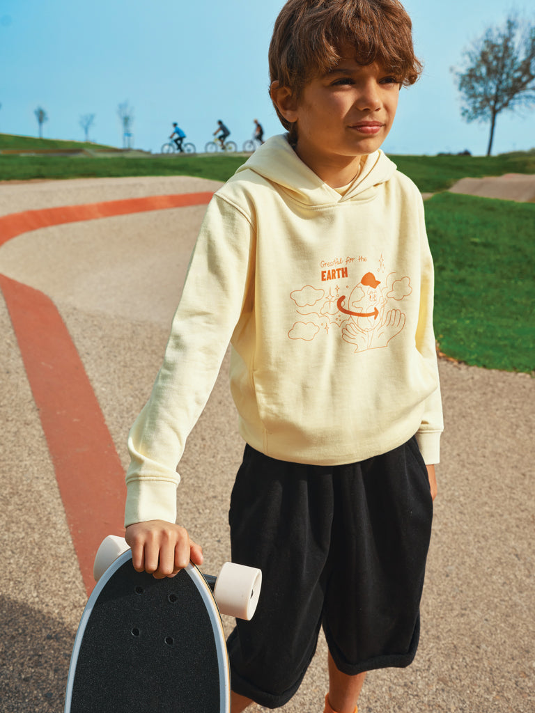 IQONIQ Yengo KidsHoodie mit Seitentaschen aus rec. Baumwolle