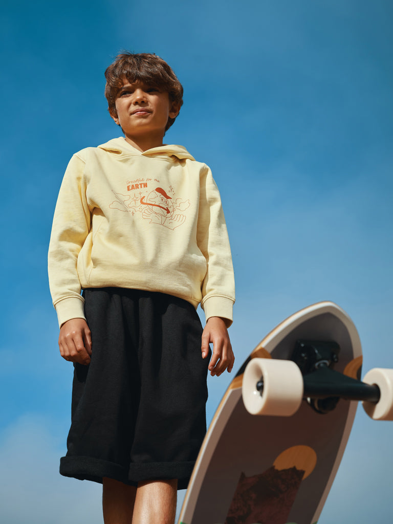 IQONIQ Yengo KidsHoodie mit Seitentaschen aus rec. Baumwolle