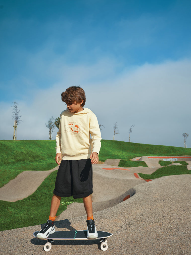 IQONIQ Yengo KidsHoodie mit Seitentaschen aus rec. Baumwolle
