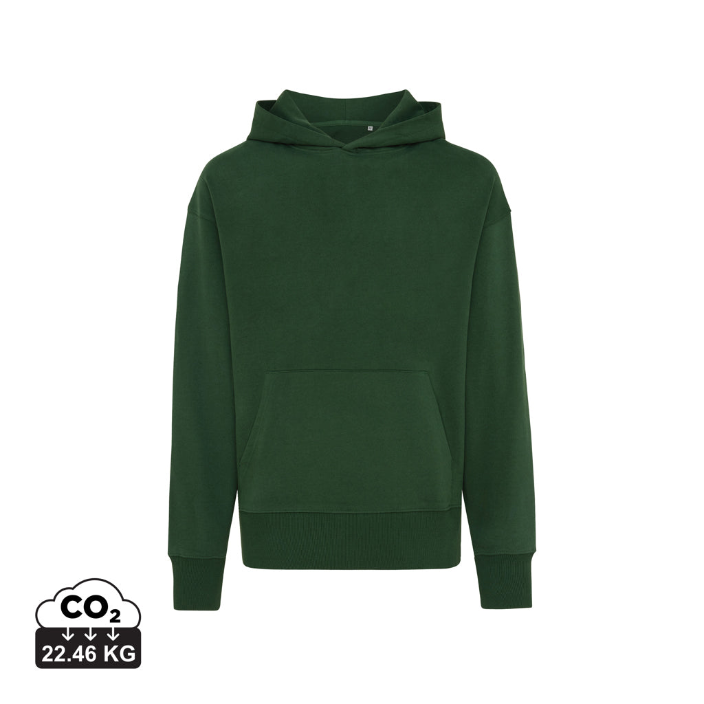IQONIQ Yoho Relax-Hoodie aus recycelter Baumwolle – forest green