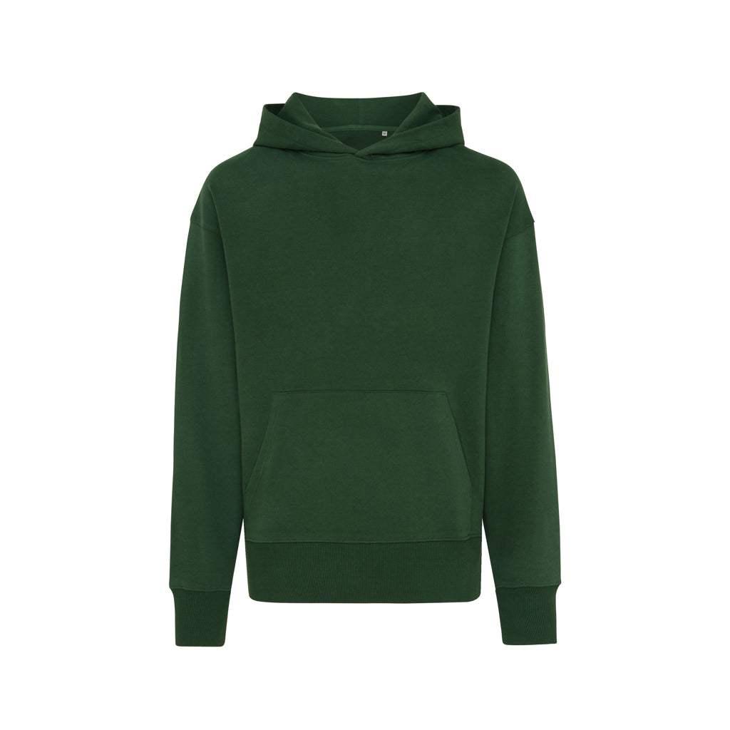 IQONIQ Yoho Relax-Hoodie aus recycelter Baumwolle – forest green