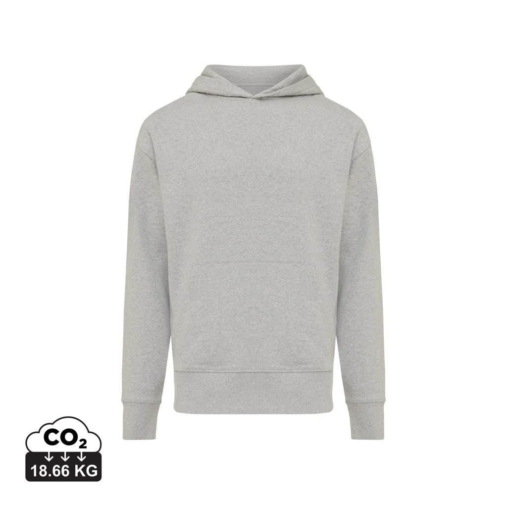 IQONIQ Yoho Relax-Hoodie aus recycelter Baumwolle – heather grey