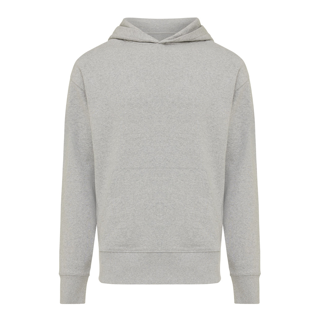 IQONIQ Yoho Relax-Hoodie aus recycelter Baumwolle – heather grey