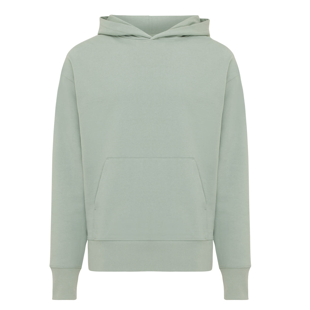 IQONIQ Yoho Relax-Hoodie aus recycelter Baumwolle – Iceberg green