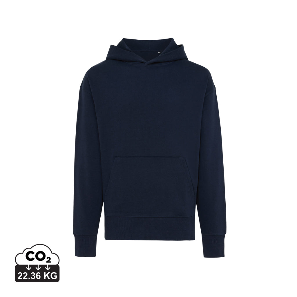 IQONIQ Yoho Relax-Hoodie aus recycelter Baumwolle – navy blau