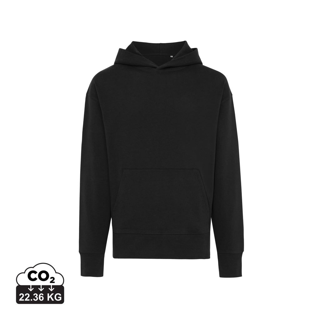 IQONIQ Yoho Relax-Hoodie aus recycelter Baumwolle – schwarz
