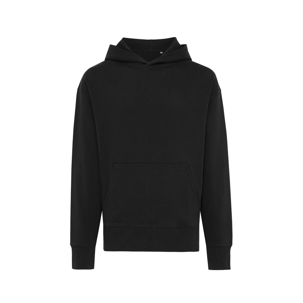 IQONIQ Yoho Relax-Hoodie aus recycelter Baumwolle – schwarz