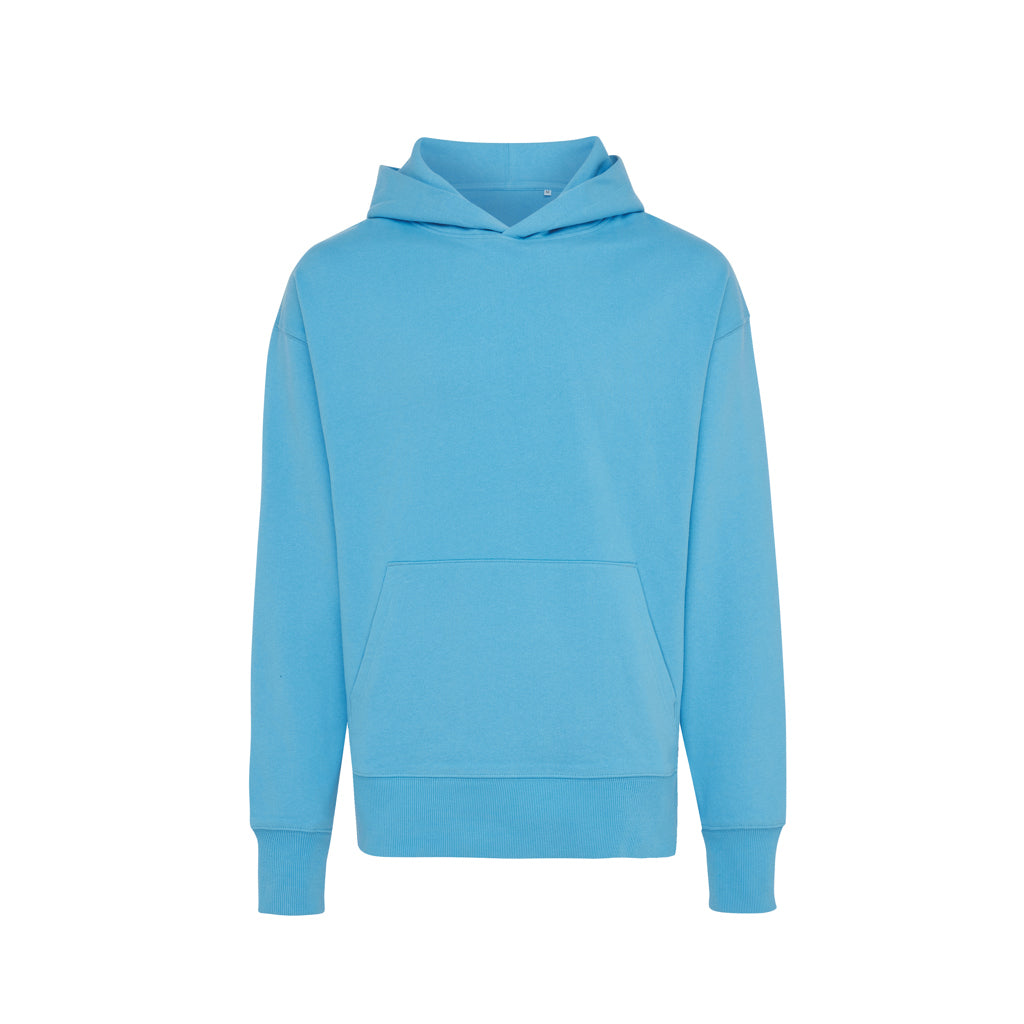 IQONIQ Yoho Relax-Hoodie aus recycelter Baumwolle – tranquil blue