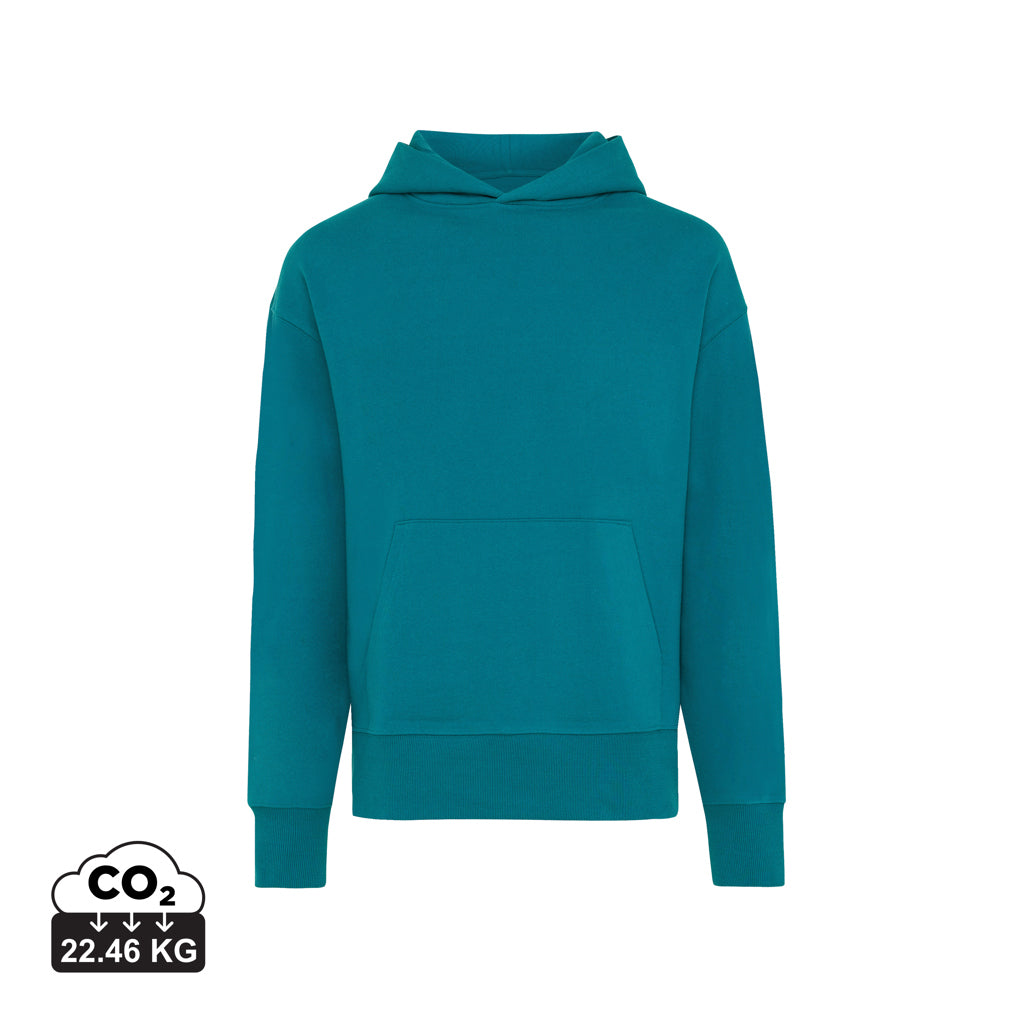 IQONIQ Yoho Relax-Hoodie aus recycelter Baumwolle – verdigris