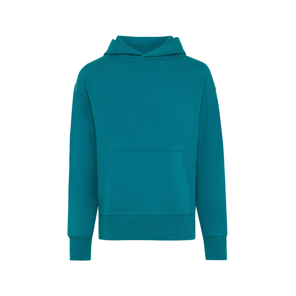 IQONIQ Yoho Relax-Hoodie aus recycelter Baumwolle – verdigris