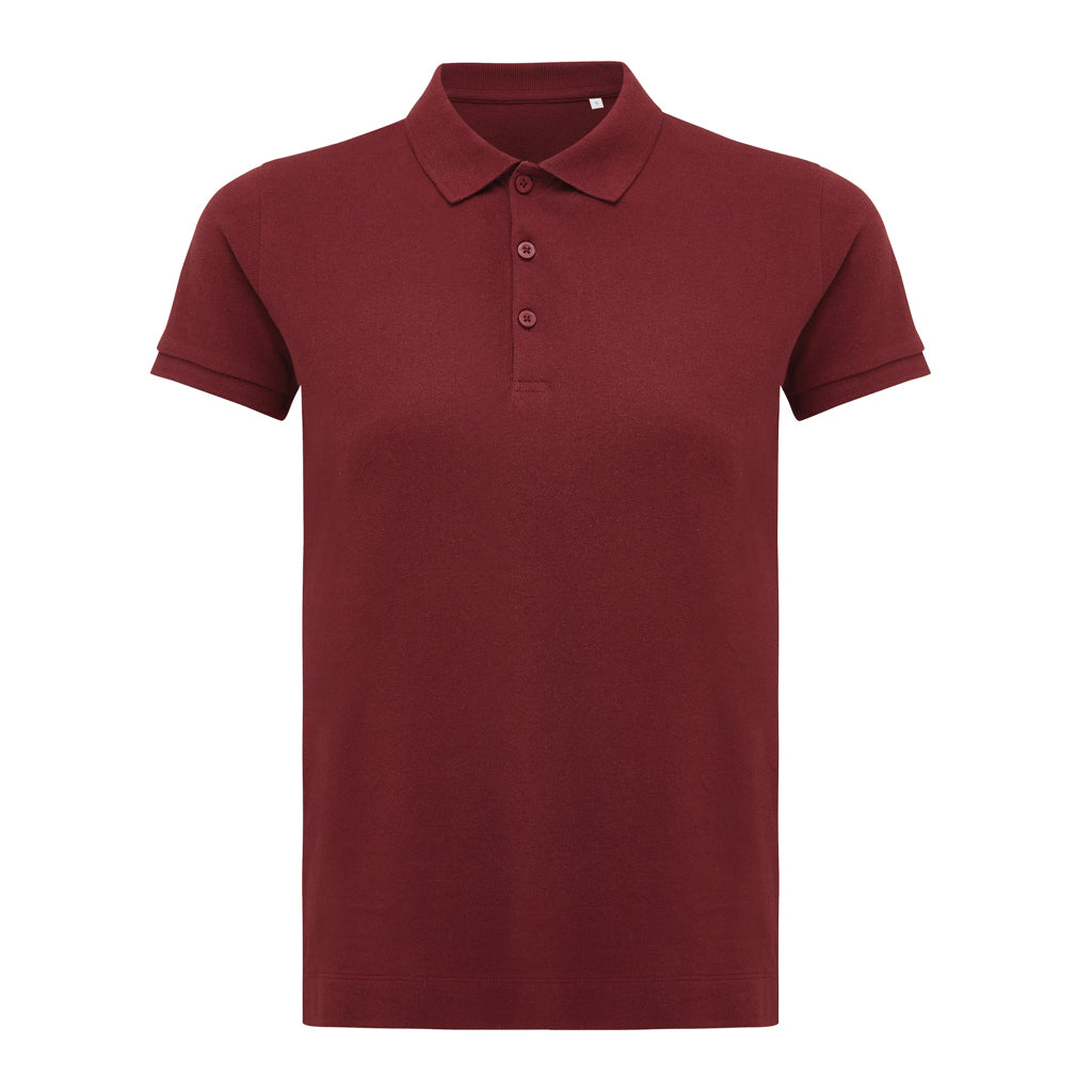 IQONIQ Yosemite Damen Piqué-Poloshirt aus rec. Baumwolle – burgunderrot