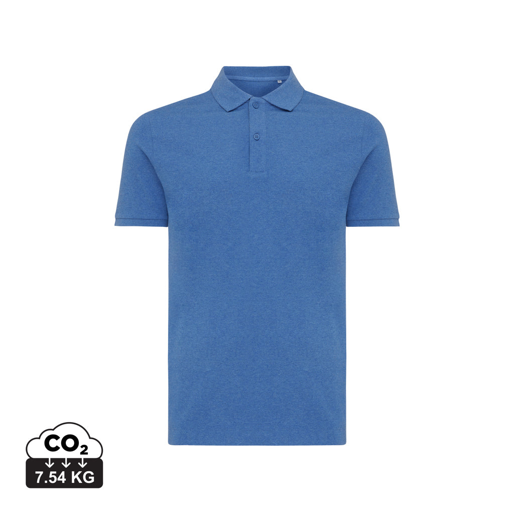 IQONIQ Yosemite Piqué-Poloshirt aus recycelter Baumwolle – heather blue