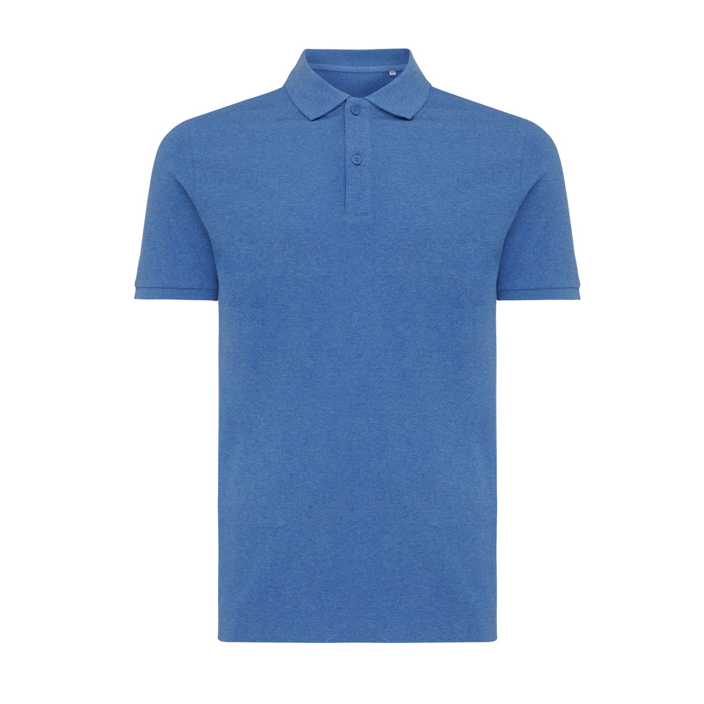 IQONIQ Yosemite Piqué-Poloshirt aus recycelter Baumwolle – heather blue