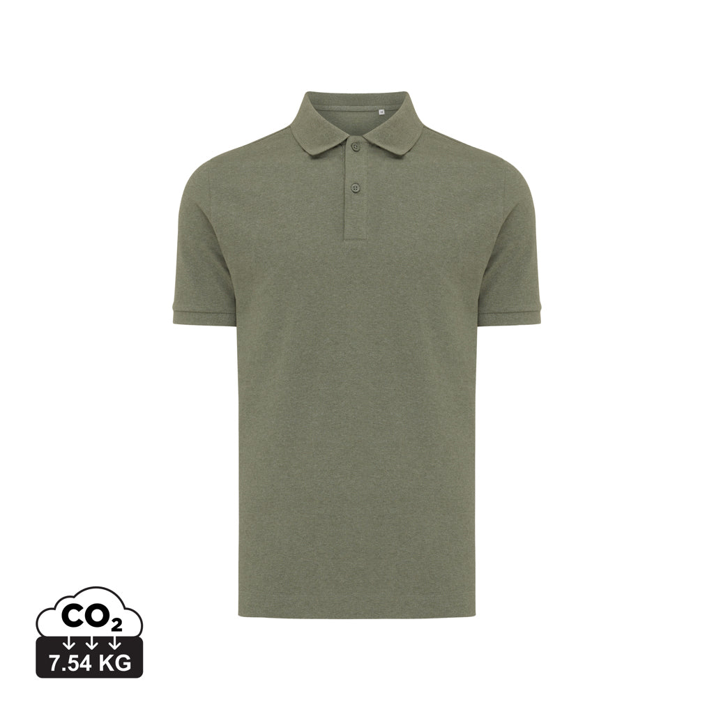 IQONIQ Yosemite Piqué-Poloshirt aus recycelter Baumwolle – heather green