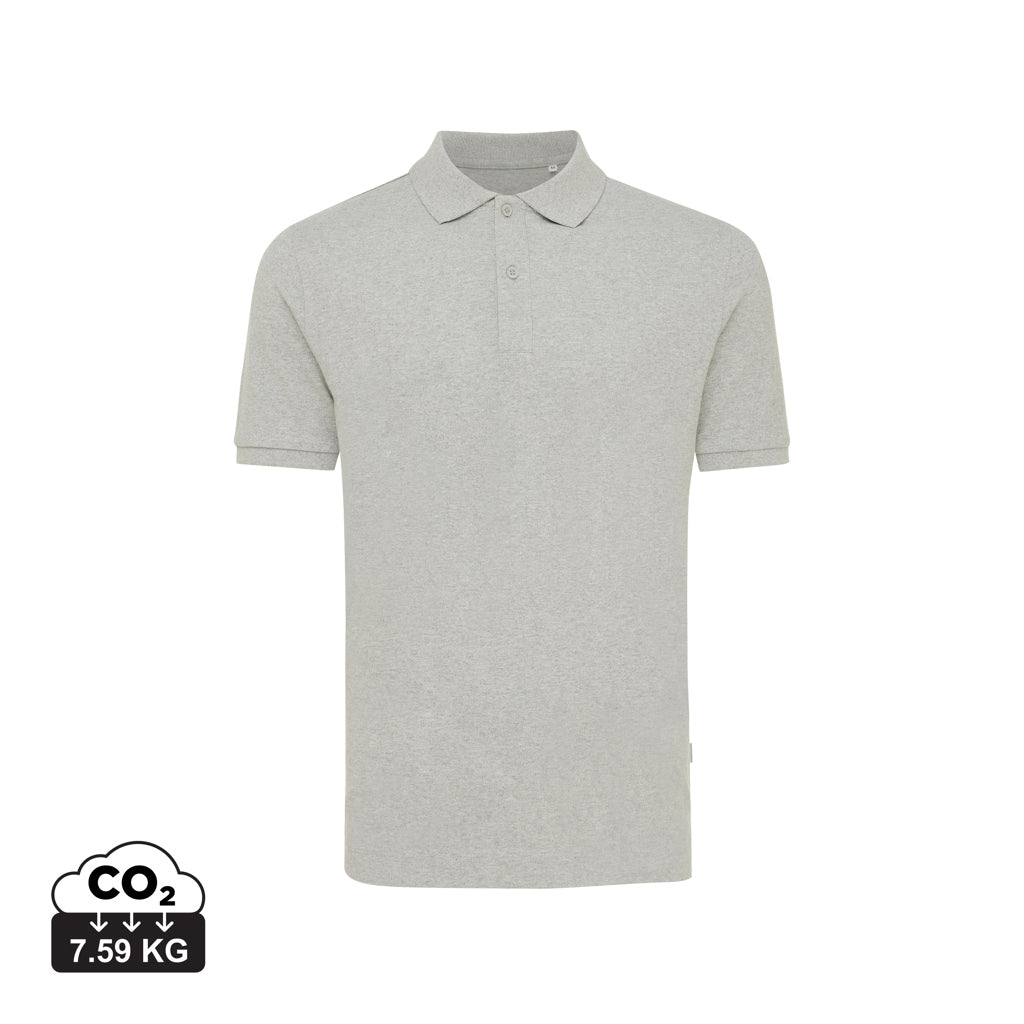 IQONIQ Yosemite Piqué-Poloshirt aus recycelter Baumwolle – heather grey