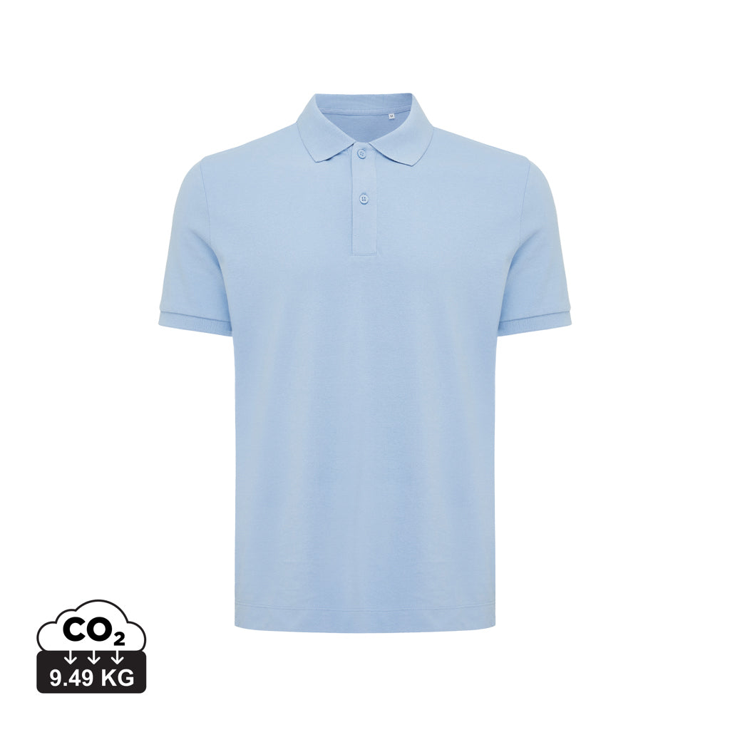 IQONIQ Yosemite Piqué-Poloshirt aus recycelter Baumwolle – sky blue