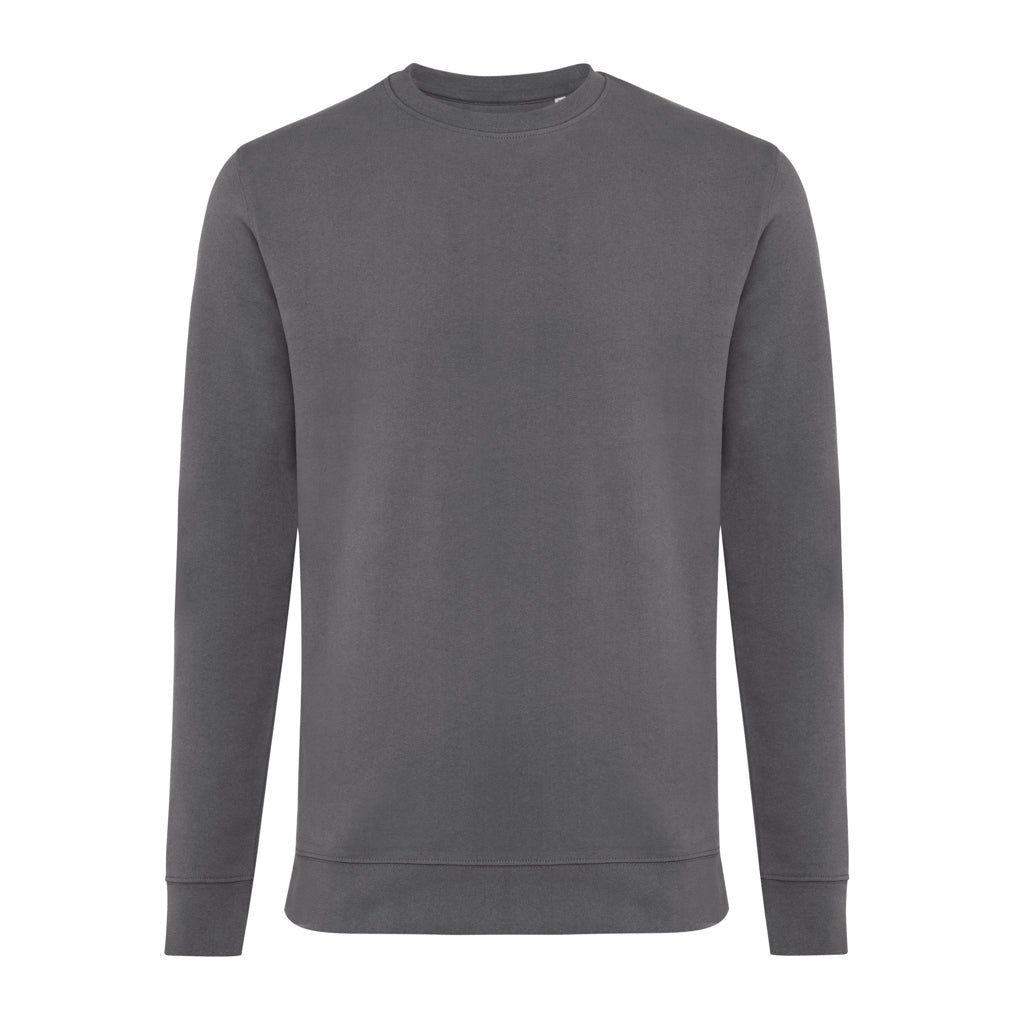 IQONIQ Zion Rundhals-Sweater aus recycelter Baumwolle – anthrazit