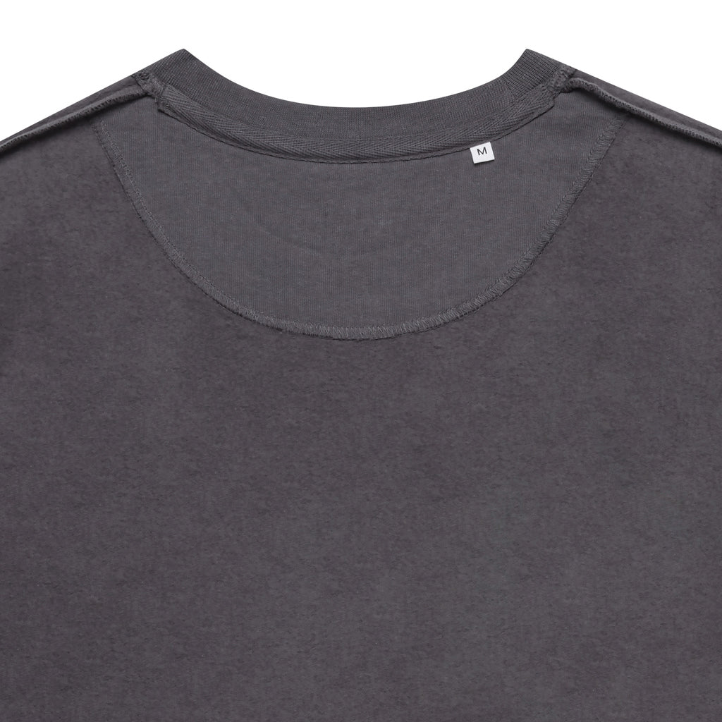 IQONIQ Zion Rundhals-Sweater aus recycelter Baumwolle – anthrazit