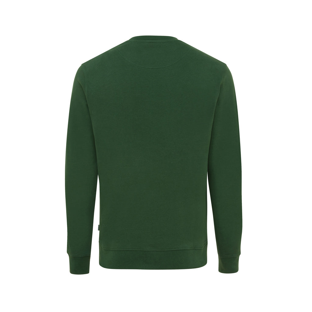 IQONIQ Zion Rundhals-Sweater aus recycelter Baumwolle – forest green