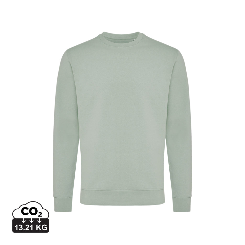 IQONIQ Zion Rundhals-Sweater aus recycelter Baumwolle – Iceberg green