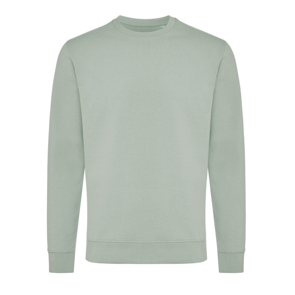 IQONIQ Zion Rundhals-Sweater aus recycelter Baumwolle – Iceberg green