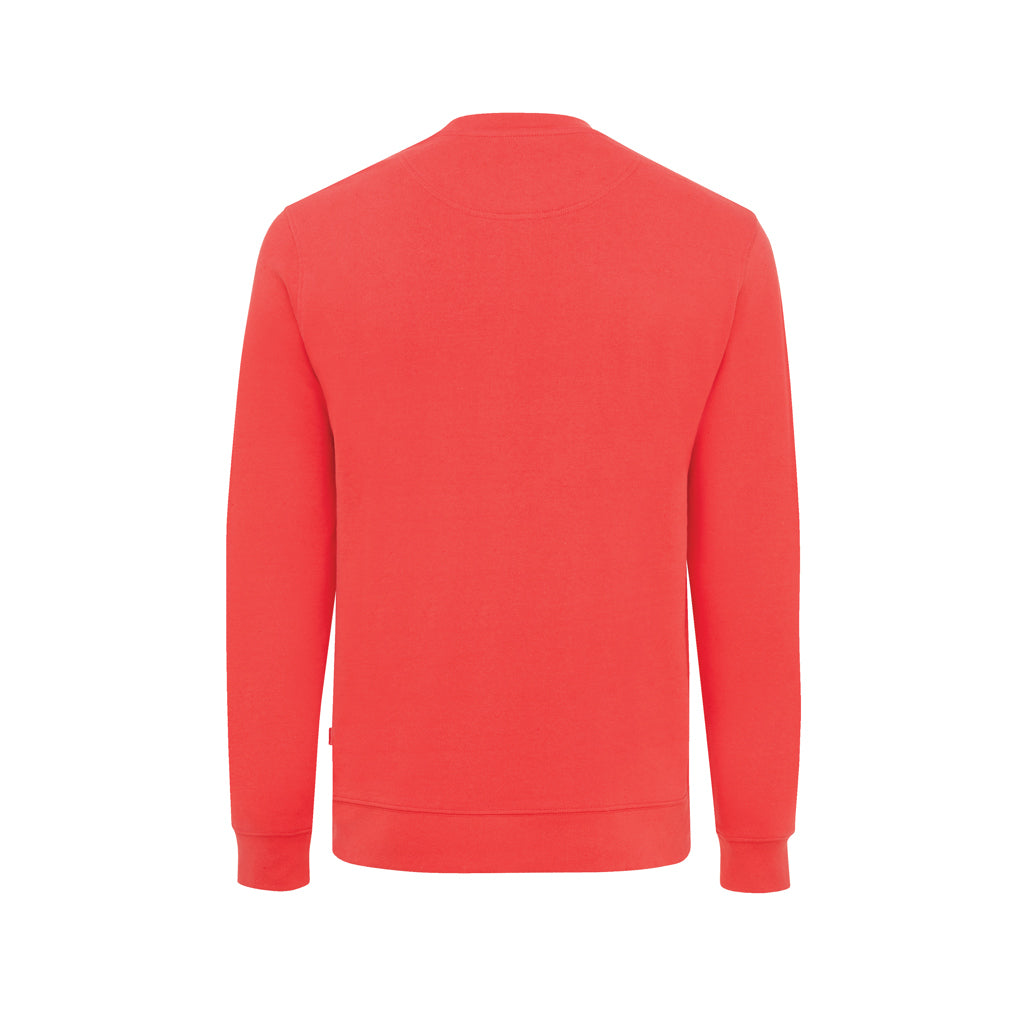 IQONIQ Zion Rundhals-Sweater aus recycelter Baumwolle – luscious red