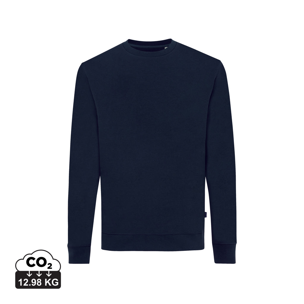 IQONIQ Zion Rundhals-Sweater aus recycelter Baumwolle – navy blau